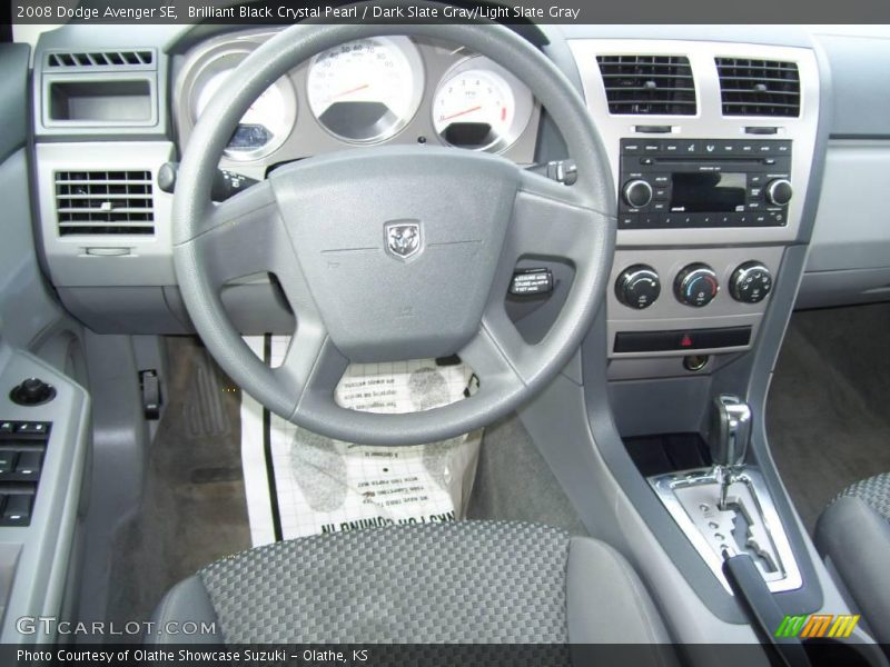 Brilliant Black Crystal Pearl / Dark Slate Gray/Light Slate Gray 2008 Dodge Avenger SE