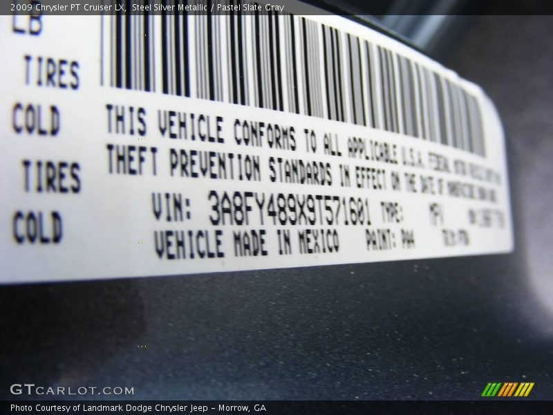 Steel Silver Metallic / Pastel Slate Gray 2009 Chrysler PT Cruiser LX
