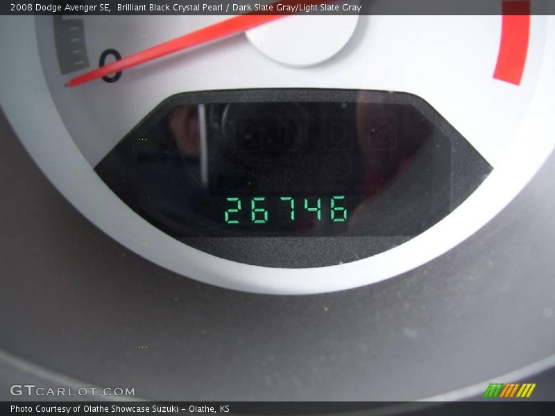 Brilliant Black Crystal Pearl / Dark Slate Gray/Light Slate Gray 2008 Dodge Avenger SE