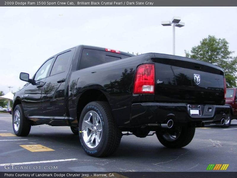 Brilliant Black Crystal Pearl / Dark Slate Gray 2009 Dodge Ram 1500 Sport Crew Cab