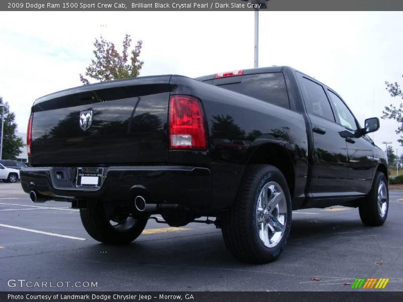 Brilliant Black Crystal Pearl / Dark Slate Gray 2009 Dodge Ram 1500 Sport Crew Cab