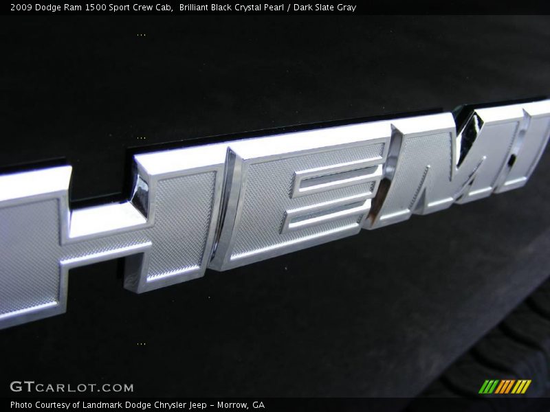 Brilliant Black Crystal Pearl / Dark Slate Gray 2009 Dodge Ram 1500 Sport Crew Cab