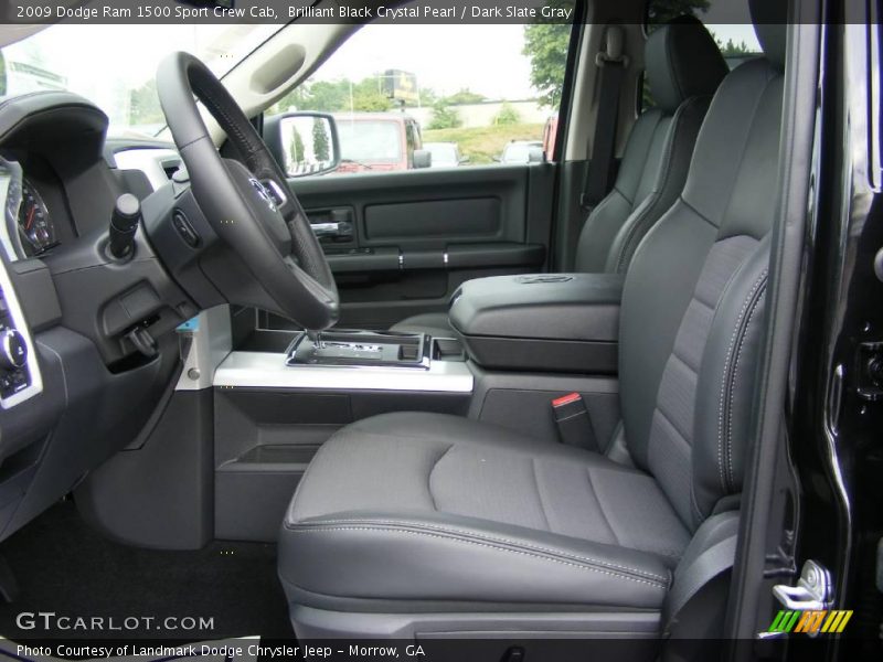 Brilliant Black Crystal Pearl / Dark Slate Gray 2009 Dodge Ram 1500 Sport Crew Cab