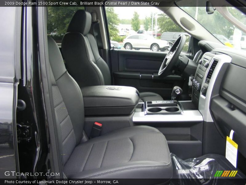 Brilliant Black Crystal Pearl / Dark Slate Gray 2009 Dodge Ram 1500 Sport Crew Cab