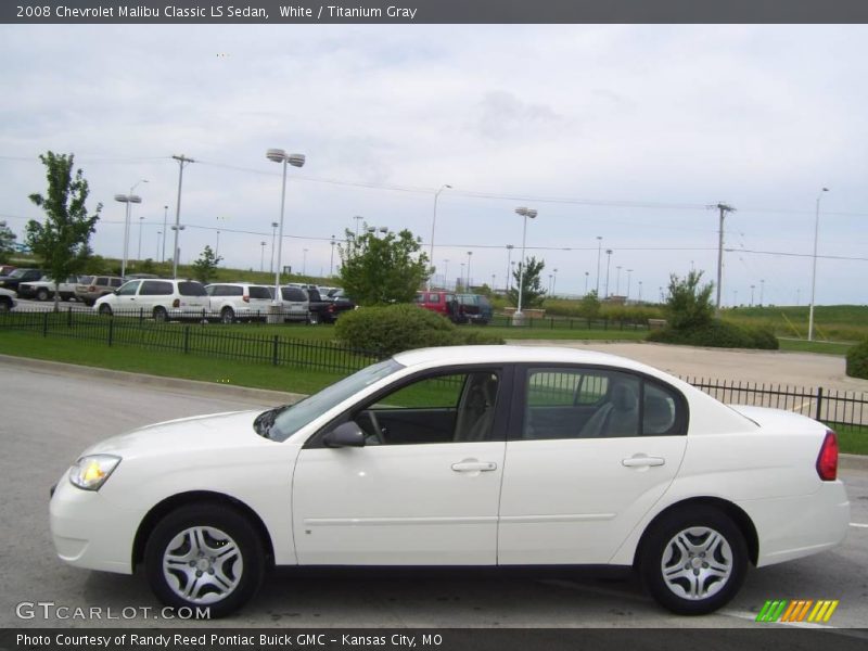 White / Titanium Gray 2008 Chevrolet Malibu Classic LS Sedan