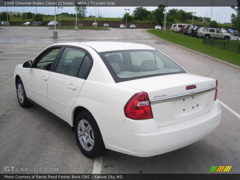 White / Titanium Gray 2008 Chevrolet Malibu Classic LS Sedan