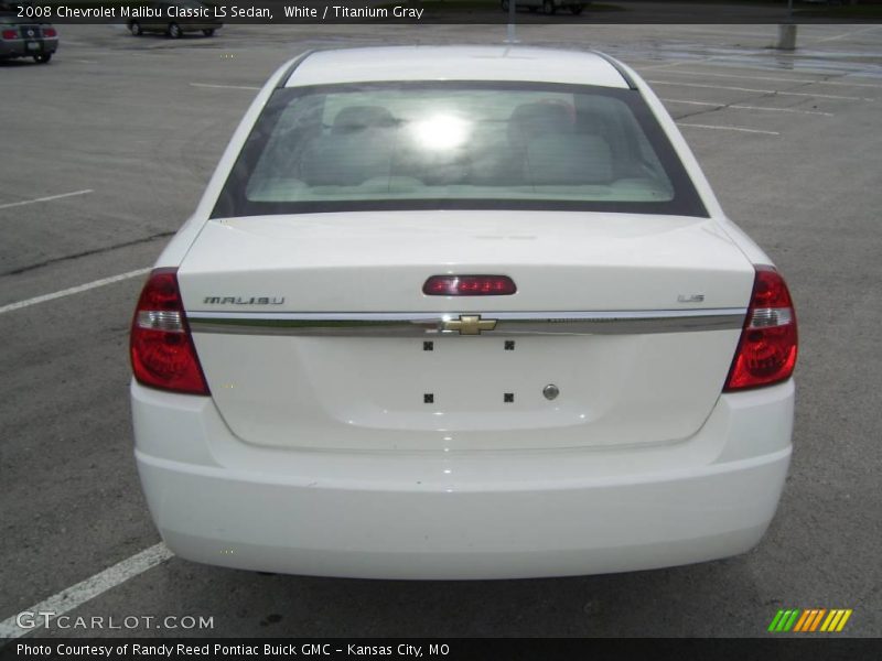 White / Titanium Gray 2008 Chevrolet Malibu Classic LS Sedan