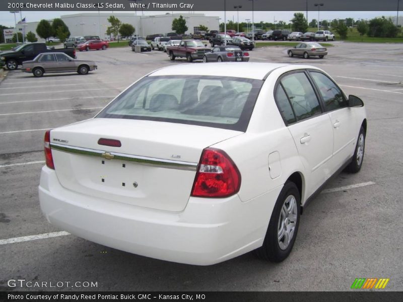 White / Titanium Gray 2008 Chevrolet Malibu Classic LS Sedan
