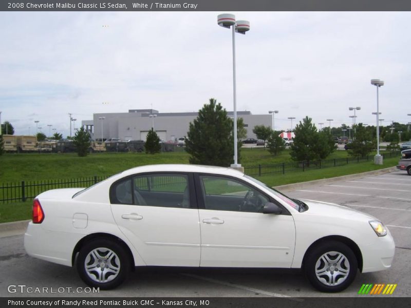 White / Titanium Gray 2008 Chevrolet Malibu Classic LS Sedan
