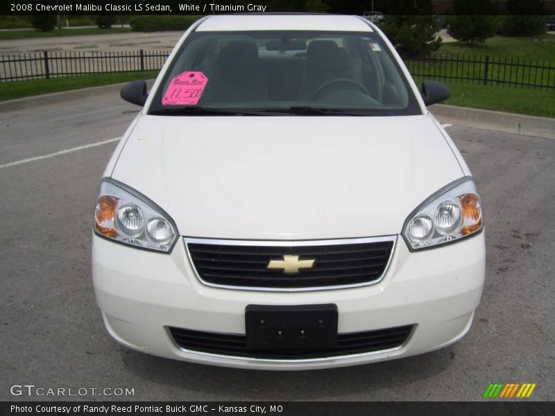 White / Titanium Gray 2008 Chevrolet Malibu Classic LS Sedan