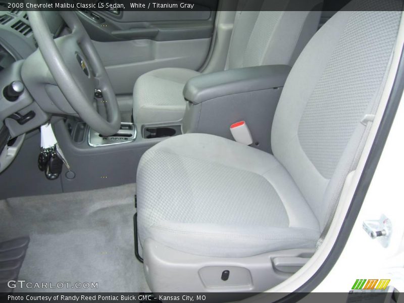 White / Titanium Gray 2008 Chevrolet Malibu Classic LS Sedan