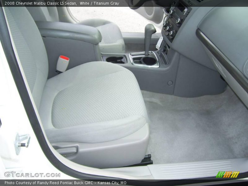 White / Titanium Gray 2008 Chevrolet Malibu Classic LS Sedan
