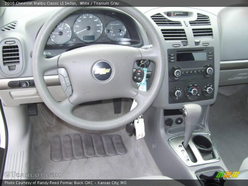 White / Titanium Gray 2008 Chevrolet Malibu Classic LS Sedan