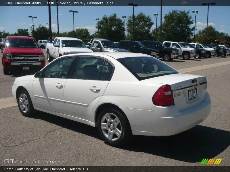 White / Cashmere Beige 2008 Chevrolet Malibu Classic LS Sedan