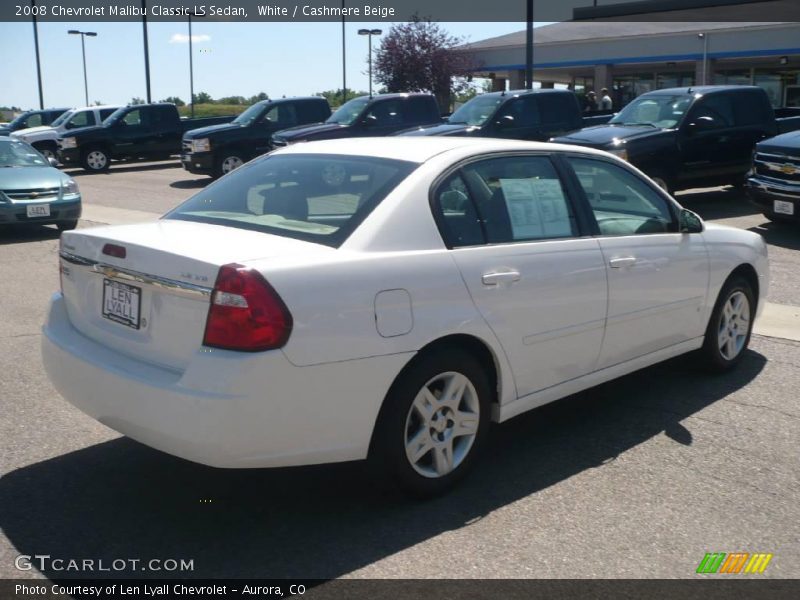 White / Cashmere Beige 2008 Chevrolet Malibu Classic LS Sedan