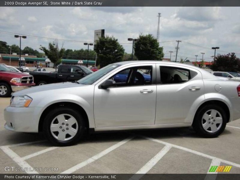 Stone White / Dark Slate Gray 2009 Dodge Avenger SE
