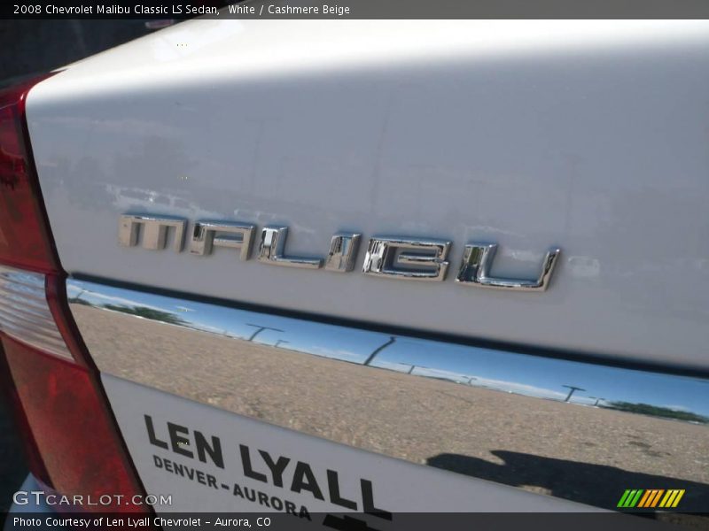 White / Cashmere Beige 2008 Chevrolet Malibu Classic LS Sedan