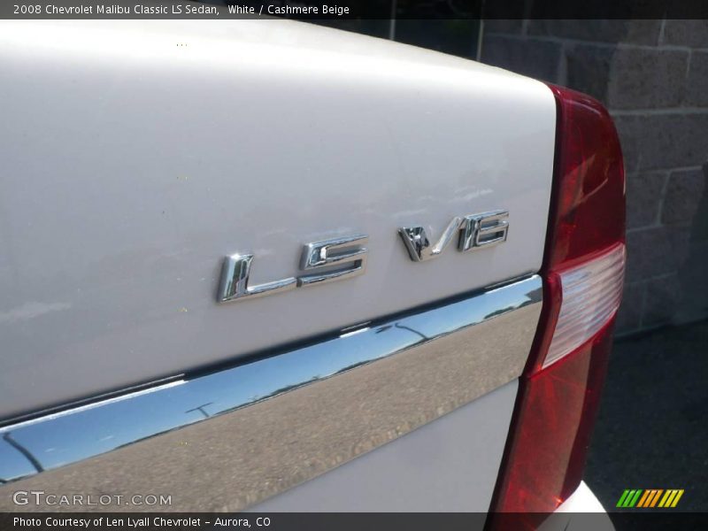 White / Cashmere Beige 2008 Chevrolet Malibu Classic LS Sedan