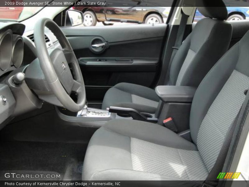 Stone White / Dark Slate Gray 2009 Dodge Avenger SE