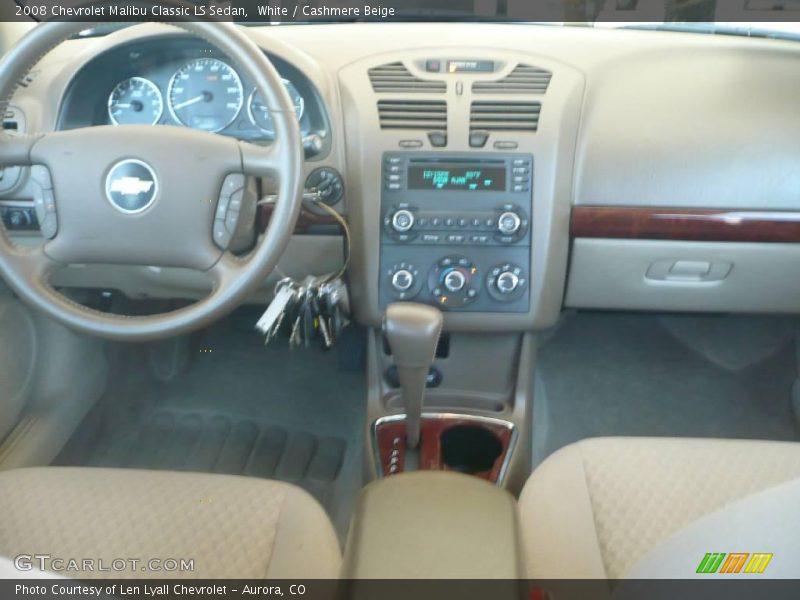 White / Cashmere Beige 2008 Chevrolet Malibu Classic LS Sedan