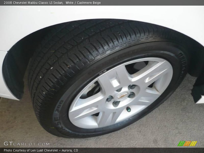 White / Cashmere Beige 2008 Chevrolet Malibu Classic LS Sedan