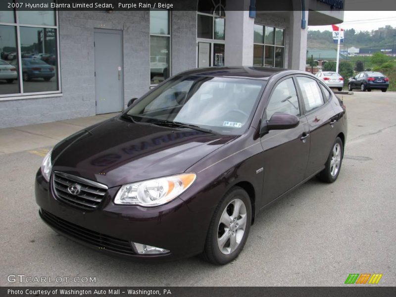 Purple Rain / Beige 2007 Hyundai Elantra Limited Sedan