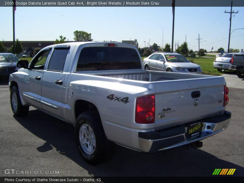 Bright Silver Metallic / Medium Slate Gray 2005 Dodge Dakota Laramie Quad Cab 4x4