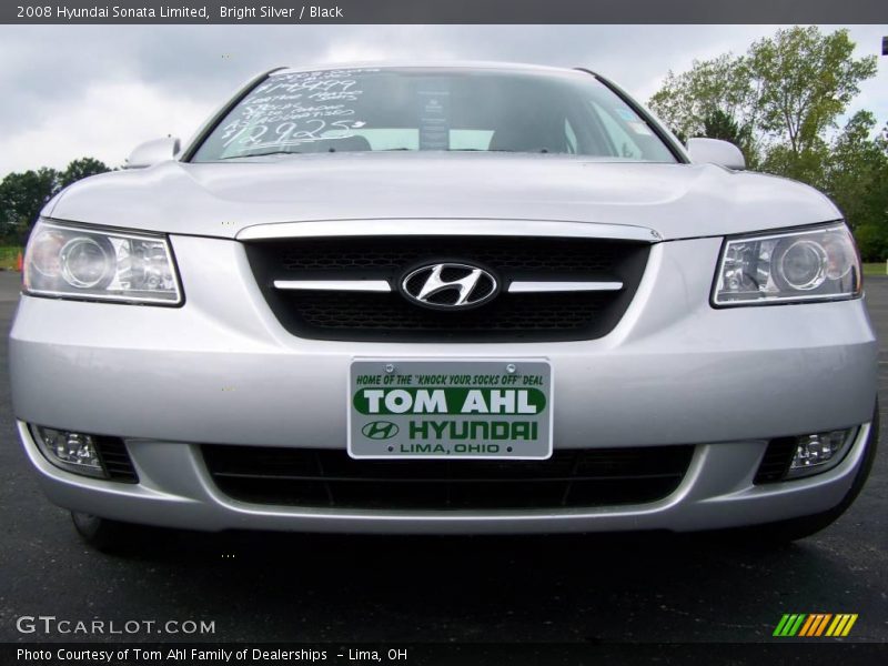 Bright Silver / Black 2008 Hyundai Sonata Limited