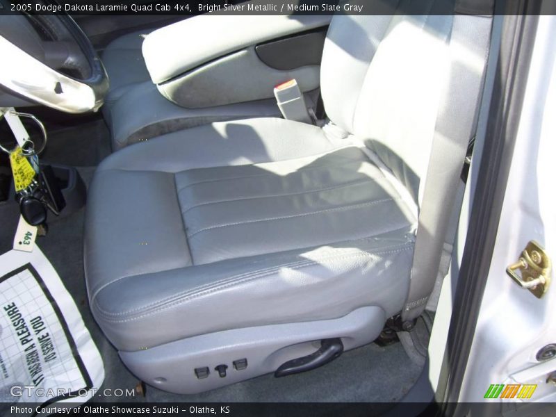 Bright Silver Metallic / Medium Slate Gray 2005 Dodge Dakota Laramie Quad Cab 4x4