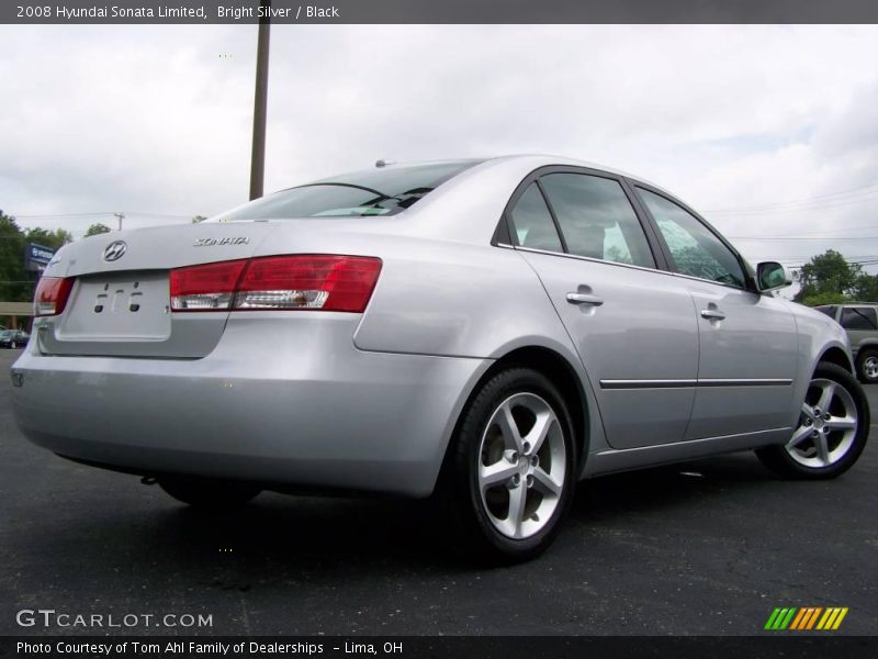 Bright Silver / Black 2008 Hyundai Sonata Limited