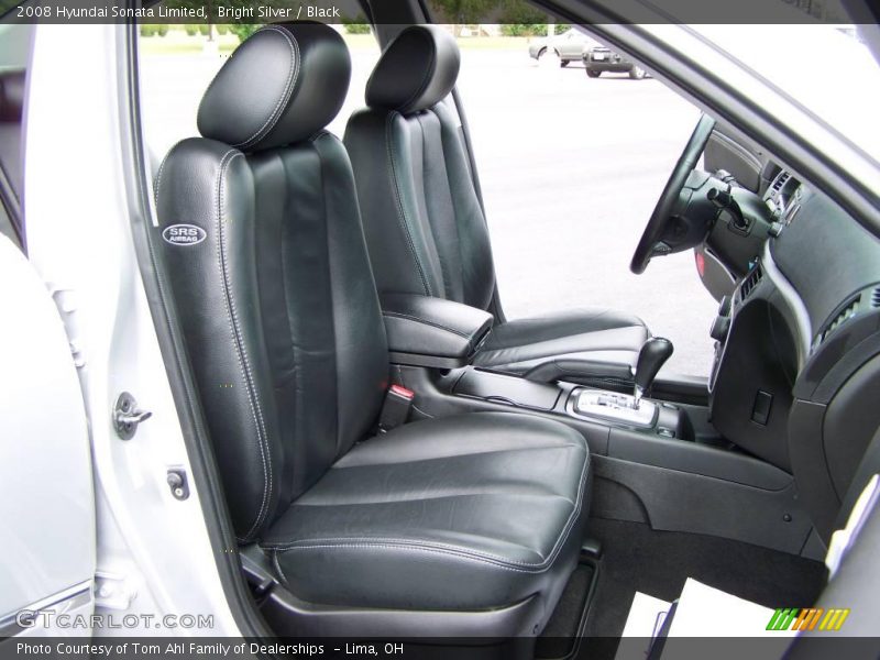 Bright Silver / Black 2008 Hyundai Sonata Limited