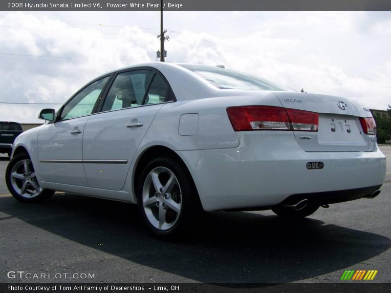 Powder White Pearl / Beige 2008 Hyundai Sonata Limited V6