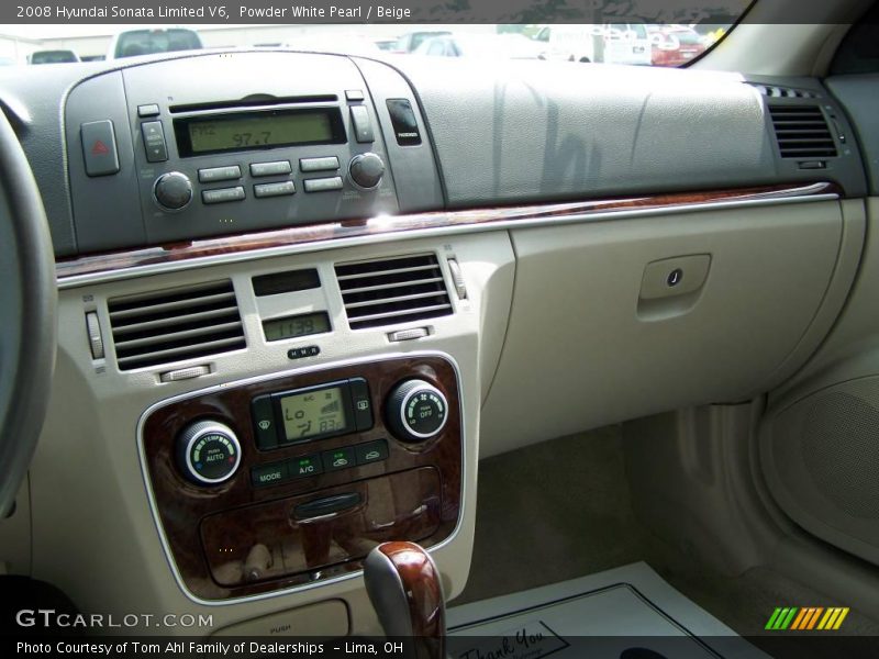 Powder White Pearl / Beige 2008 Hyundai Sonata Limited V6