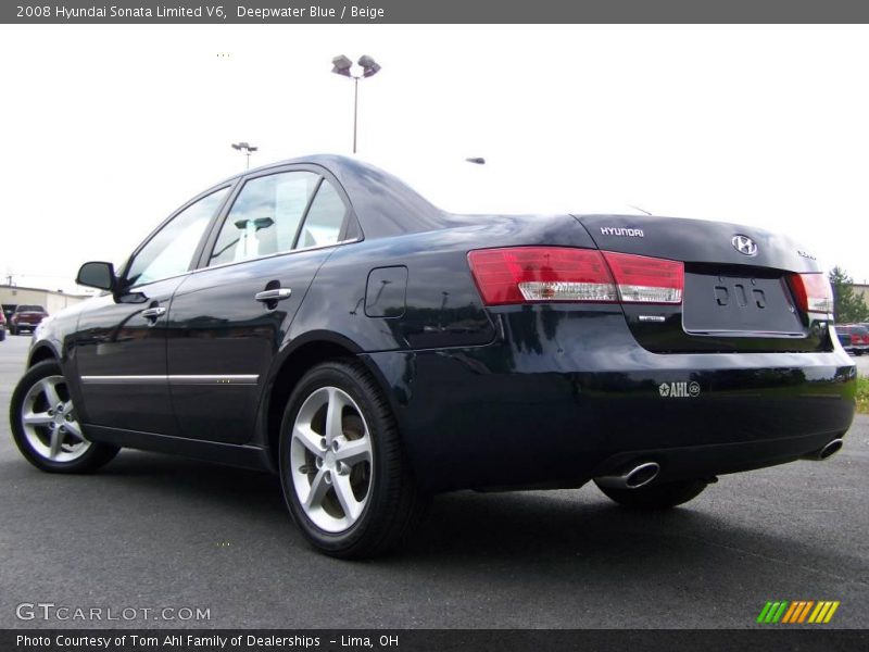Deepwater Blue / Beige 2008 Hyundai Sonata Limited V6