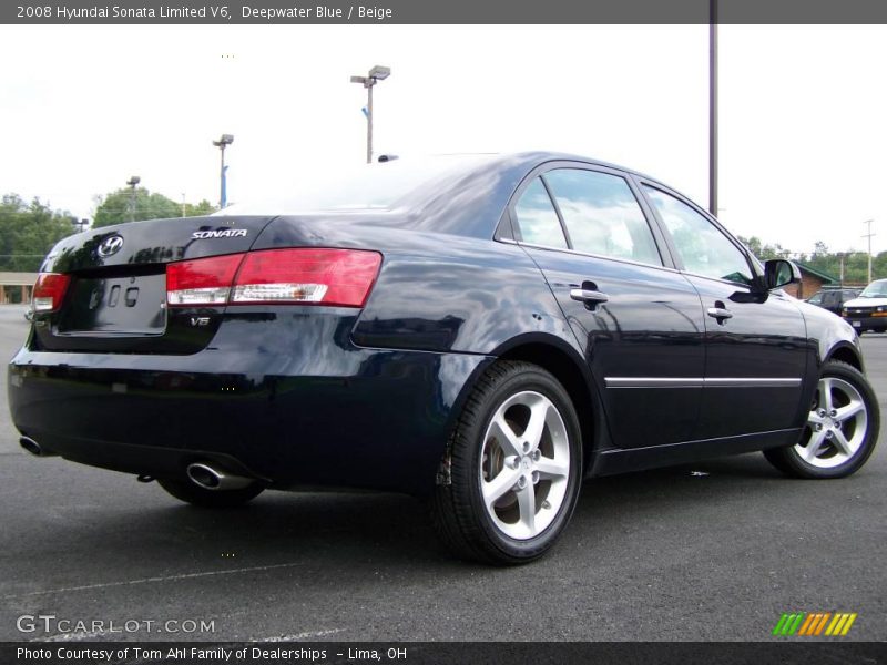 Deepwater Blue / Beige 2008 Hyundai Sonata Limited V6