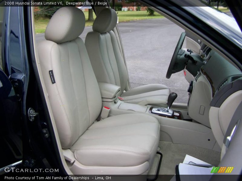 Deepwater Blue / Beige 2008 Hyundai Sonata Limited V6