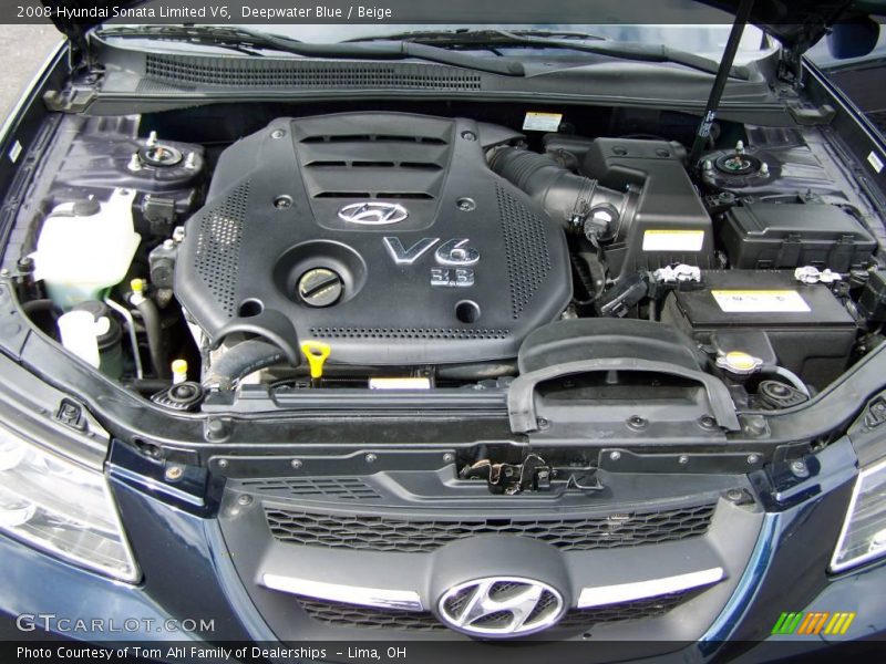Deepwater Blue / Beige 2008 Hyundai Sonata Limited V6
