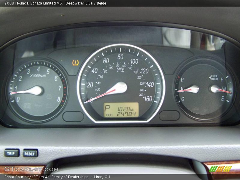 Deepwater Blue / Beige 2008 Hyundai Sonata Limited V6