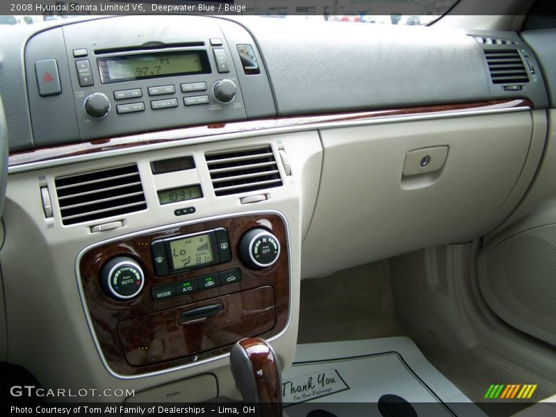 Deepwater Blue / Beige 2008 Hyundai Sonata Limited V6