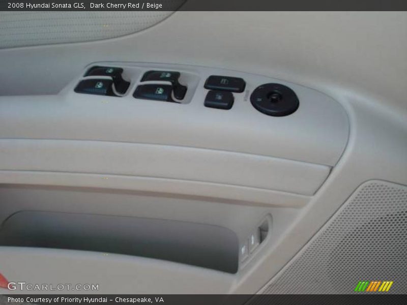 Dark Cherry Red / Beige 2008 Hyundai Sonata GLS