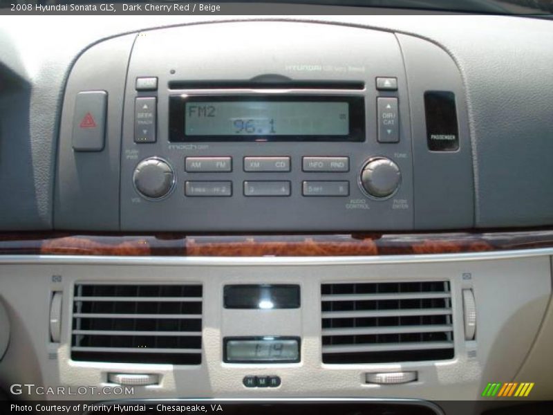 Dark Cherry Red / Beige 2008 Hyundai Sonata GLS