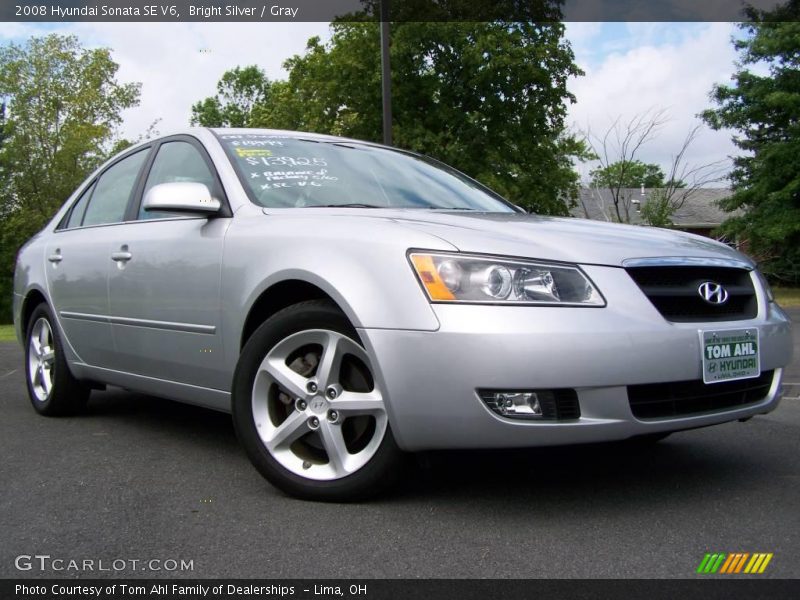 Bright Silver / Gray 2008 Hyundai Sonata SE V6