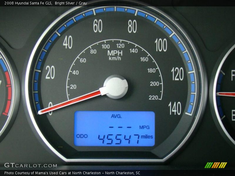 Bright Silver / Gray 2008 Hyundai Santa Fe GLS