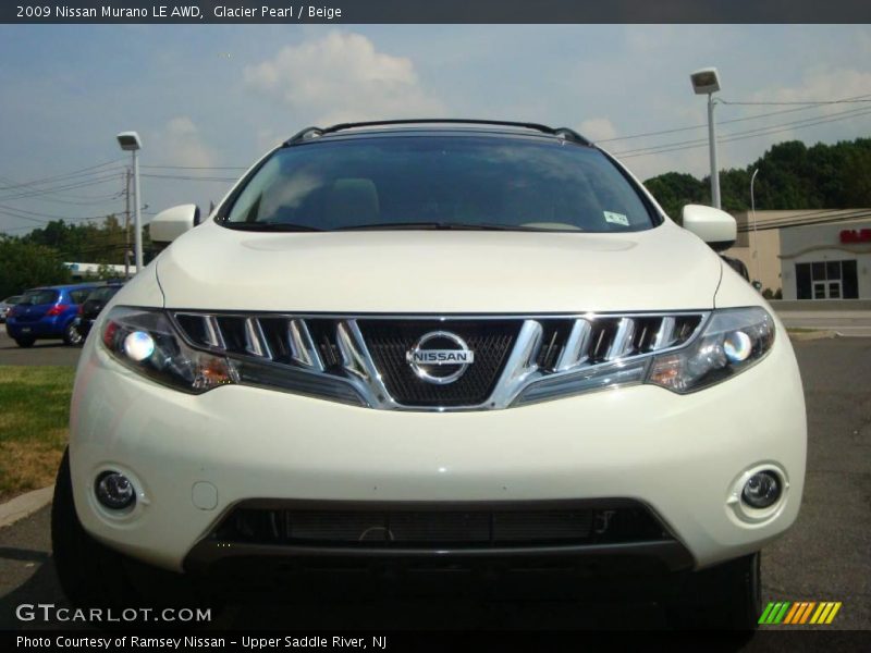 Glacier Pearl / Beige 2009 Nissan Murano LE AWD