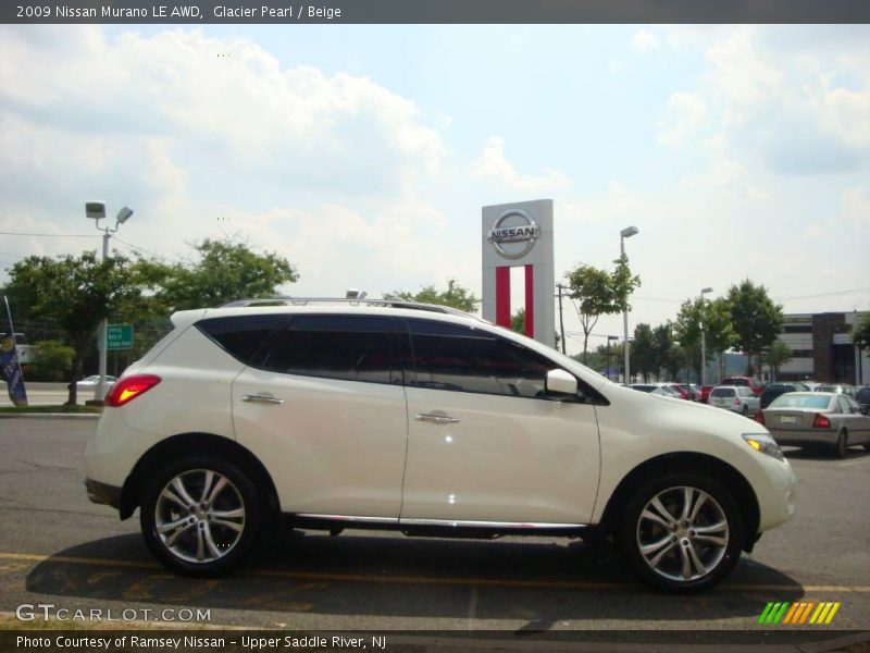 Glacier Pearl / Beige 2009 Nissan Murano LE AWD