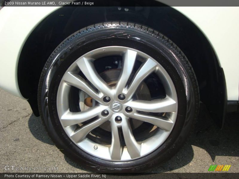 Glacier Pearl / Beige 2009 Nissan Murano LE AWD