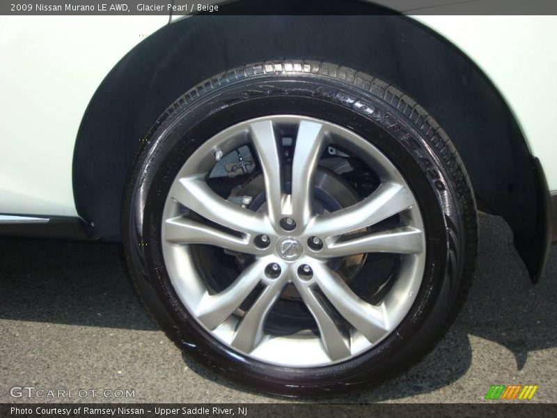Glacier Pearl / Beige 2009 Nissan Murano LE AWD