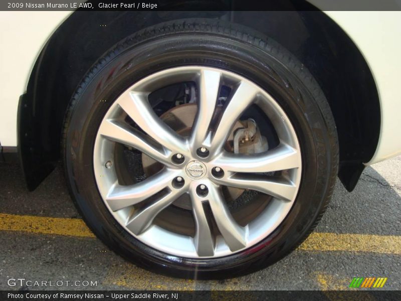 Glacier Pearl / Beige 2009 Nissan Murano LE AWD