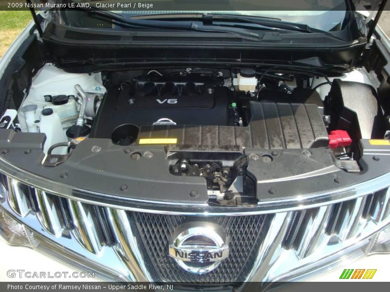 Glacier Pearl / Beige 2009 Nissan Murano LE AWD