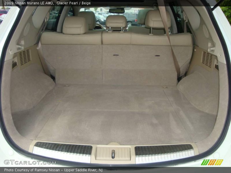 Glacier Pearl / Beige 2009 Nissan Murano LE AWD